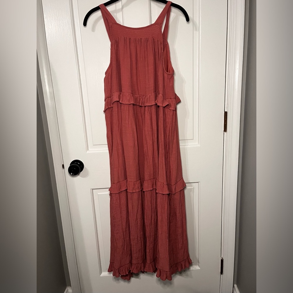 Sweet Wanderer Sleeveless Dusty Rose Dress